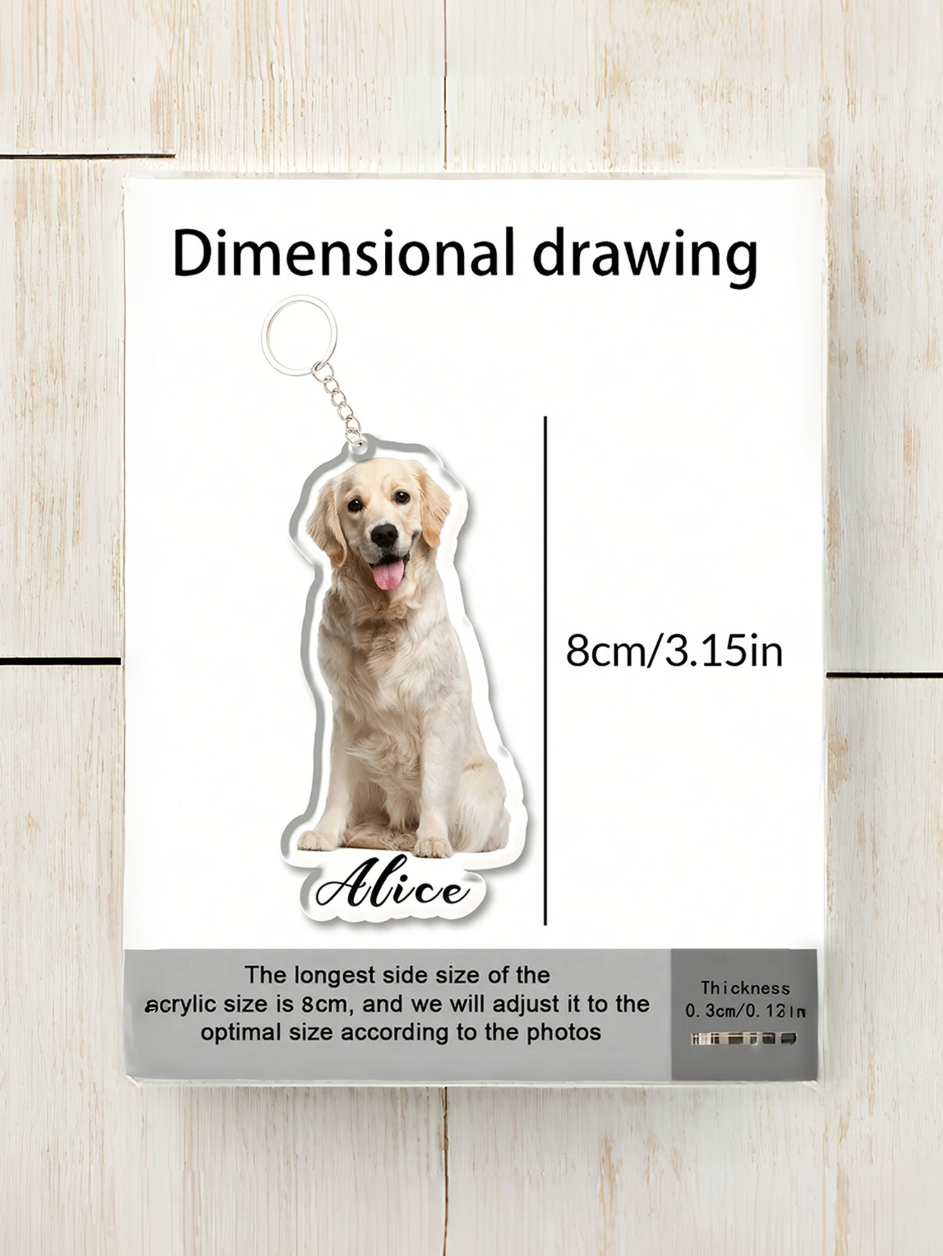 1personalized acrylic keychain, custom name and photo keychain, cat and dog acrylic keychains